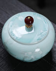 Cyan Ceramic Pet Urn