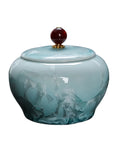Cyan Ceramic Pet Urn