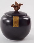 Black Ceramic Pet Urn