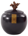 Black Ceramic Pet Urn